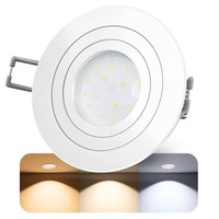 RF-2 Led Einbaustrahler Led GU10 5W Drei Lichtfarben Spot Schwenkbar Deckenlampe