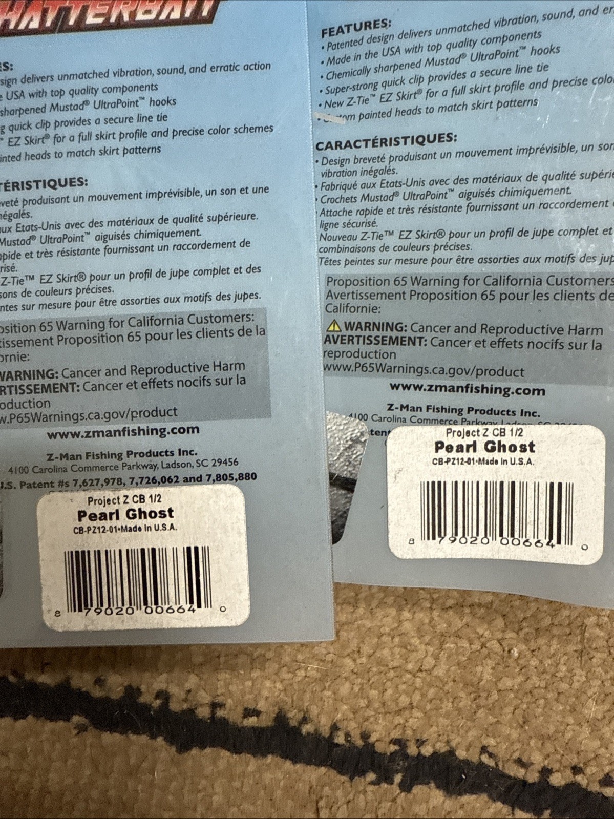 Z-Man Project Z Chatterbait 1/2Oz Fishing Lure Bass, Walleye, Trout ZMan Baits - Image 5