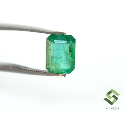 Sbi Gems 1.25 Cts Natürlicher Smaragd Oktagon Facettiert 8x6 mm GTL
