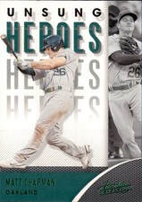 2021 Panini Absolute - Unsung Heroes Matt Chapman #UH-9 Green