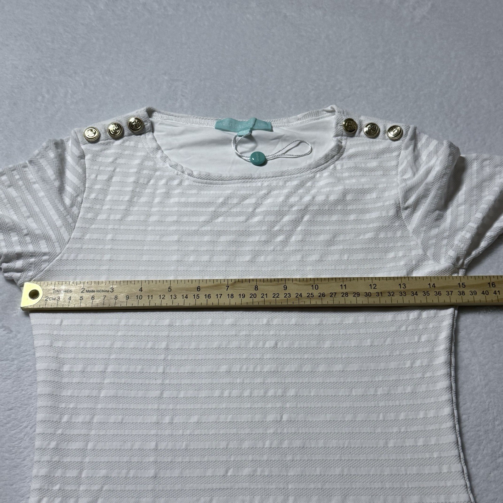 Melissa Odabash Agata Beach Dress Women’s Small White Textured Stripes Swim Pool