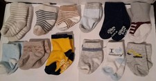 0-12M Baby Boy Sock Lot Of 12 Pairs Ankle