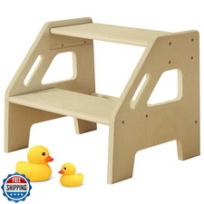 Harwaya 2 Step Stool for Toddlers Bathroom Sink, Kids Step Stool for Toilet P