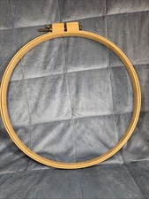 Vintage 14" Wooden Quilting Hoop Round Large Embroidery Frame Wood Wing Nut