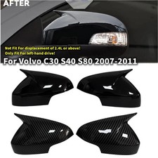 2pcs For Volvo C30 S40 S80 2007-2011 Abs Rearview Side Mirror Cover Overlay Caps 2pcs For Volvo C30 S40 S80 2007-2011 Abs Rearview Side Mirror Cover Overlay Caps