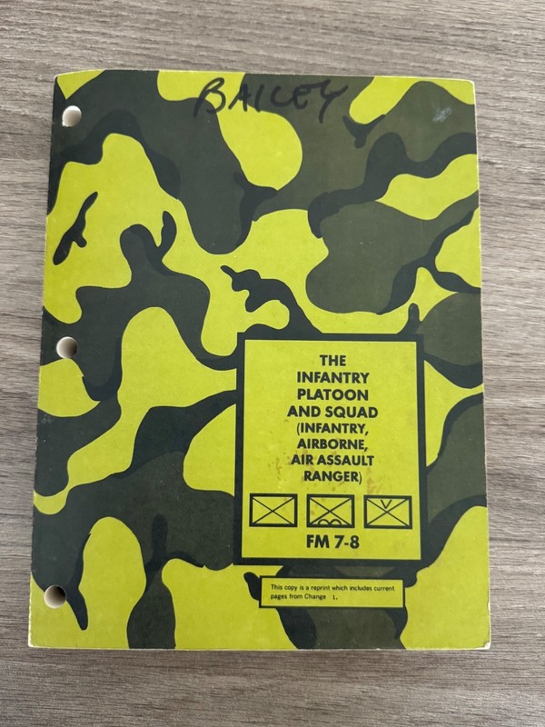 FM 7-8 - Authentic - The Infantry Platoon & Squad FM 7-8 Guide Book  VINTAGE