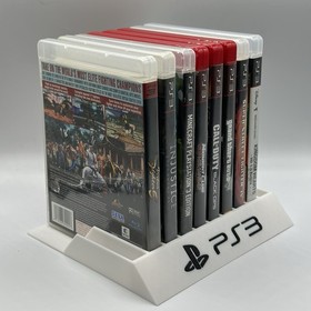 PS3 Game Storage Rack Stand PlayStation 3 Disc Holder Organizer Display 3D