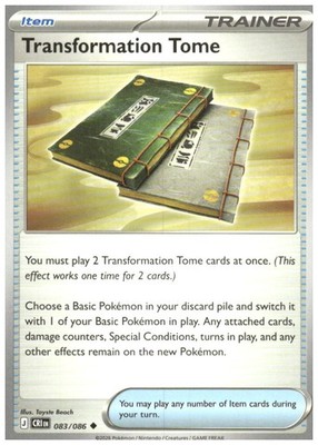 Transformation Tome 083/086 Uncommon Chaos Rising Pokemon Near Mint