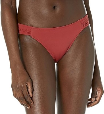 Amazon Essentials Women's Ruched Full Coverage Bikini Bottom Deep Red XXL