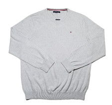 Tommy Hilfiger Men XXL Light Gray Pullover Sweater Heather Crew Neck Long Sleeve