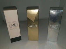 NEXT Trio of Eau De Perfum 10ml x 3 boxed Eau Nude, Gold & Aura All Boxed VGC
