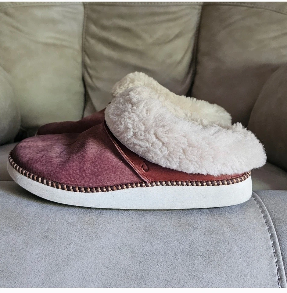 OluKai Suede and Fur Multicolor Two Ways to Wear Winter Booties size 9 - Image 2 of 4