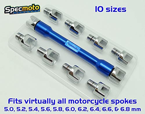 Specmoto Brand Spoke Spanner Wrench 10pc Tool fits Japanese and Euro off-road 