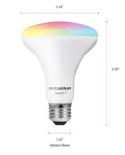 Sylvania Wi-Fi LED Smart Light Bulb 65W Dimmable BR30 73740 4 Pack