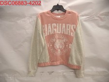 Zoe  Liz Women's Grey Pink College Jaguars Graphic Sweatshirt, XL 195994560675