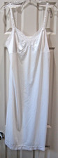 Vanity Fair White Nylon Full-Length Slip Style 10-103 Size 38 28"/44 Lace Trim