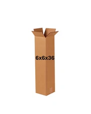 6" x 6" x 36" CARDBOARD BOX - 200 lb - SINGLE BOX - TALL