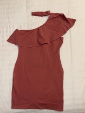 Vintage Beware! Made in USA Mini Dress Off One Shoulder Neck Dress Super Cute M