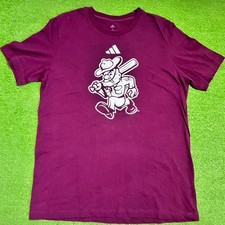 Texas A&M Team Issue Shirt LG Aggie Baseball Adidas Maroon Oversized Sarge Tee