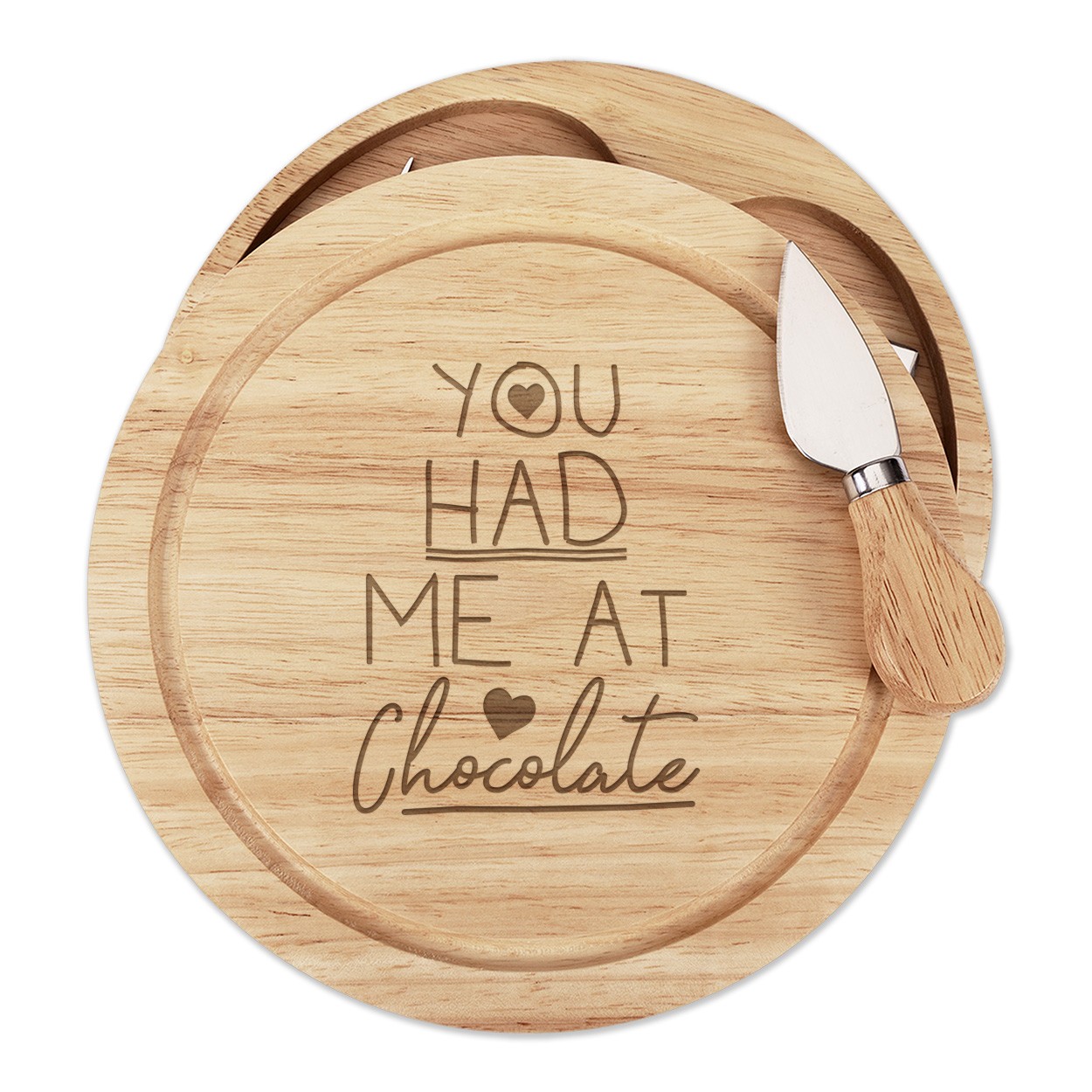 You Had Me At Chocolate Cheese Board Knife Set Funny Love Valentines Day