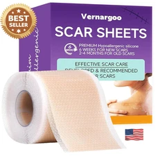 Silicone Scar Sheets, (1.6"x60" Roll-1.5M)Silicone Scar Tape for Surgical Scar