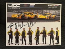 Tarjeta de héroe promocional firmada por Rubens Barichello Tristan Vautier Devlin Defrancesco IMSA
