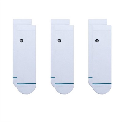 Stance Socken Quarter Herren 3er Pack Icon White