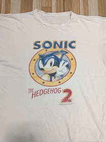 Vintage Sega Sonic the Hedgehog 2 1991 Video Game Promo Logo Rare Shirt XL