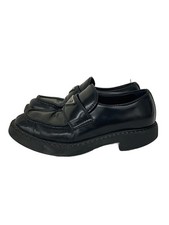 PRADA Chocolate Brushed Leather Loafers 2DE127 UK7 US8 Black