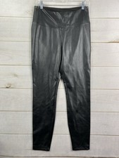 White House Black Market Runway Leggings Size 12 Black Faux Leather Pull On