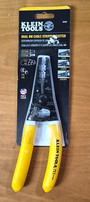 Klein Tools Dual NM Cable Stripper Cutter Yellow #K1412 Made In USA BRAND NEW