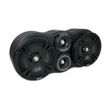 MENACE AUDIO® Dual 6.5" Loaded Midrange Enclosure with 2 x 3.5 Tweeters - Silver