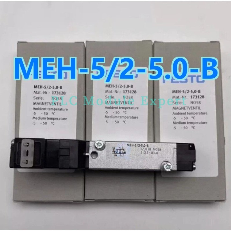 MEH 5 2 5 0 B 1X NEW FESTO MEH-5/2-5.0-B 173128 Solenoid Valve Free Delivery