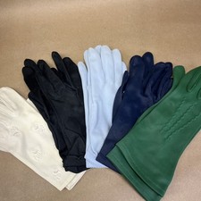 Vintage Womens Formal Stretch Gloves Lot 5 Pair Size Small Fabric Bridgerton