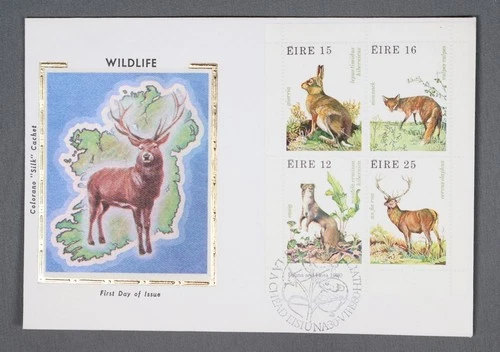 MayfairStamps Ireland FDC 1980 Wildlife Block Colorano Silk First Day Cover aaw_