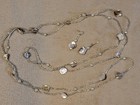 White Stone Costume Necklace And Earrings Set — photo 4