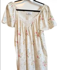 VTG Vanity Fair Polyester Floral Nightgown Sz. Large