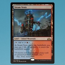 Magic: The Gathering - Steam Vents , Guilds of Ravnica (GRN) #123/259, Rare, NM
