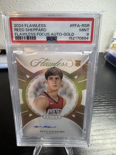 2024-25 Panini Flawless Reed Sheppard Flawless Focus Auto Gold FFA-RSR PSA 9