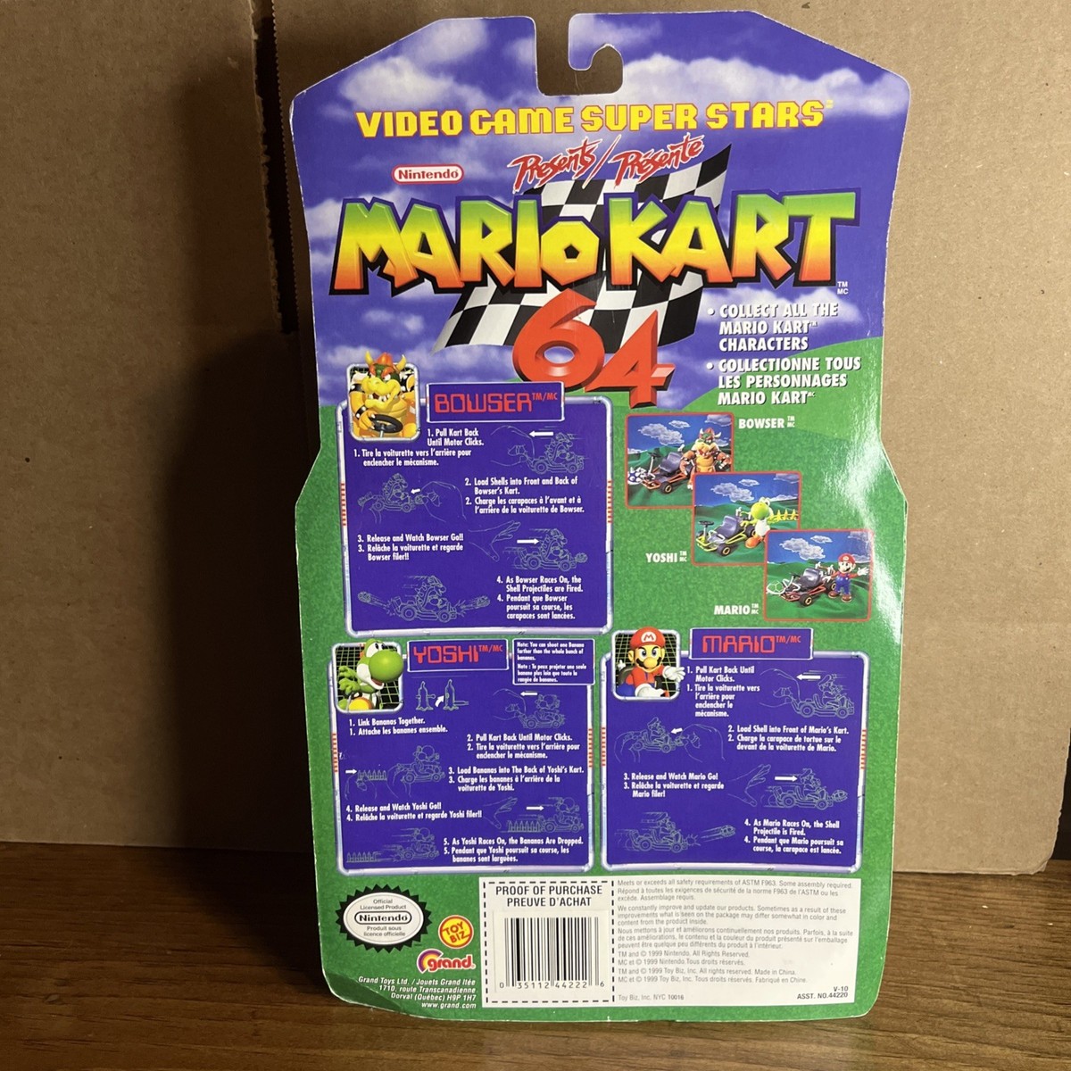 YOSHI Mario Kart 64 TOY BIZ Figure 1999 NINTENDO Unopened Sealed