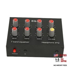 7 Band Sound Equalizer, Dual Channel Digital Equalizer withOutput and Input,
