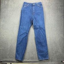 Vintage Wrangler 19145PW High Waisted Tapered Leg Blue Jeans Made in USA Size 12