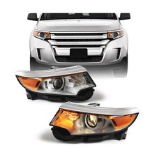 FIONE Headlight Assembly Compatible with Ford Edge 2011 2012 2013 2014 Haloge...