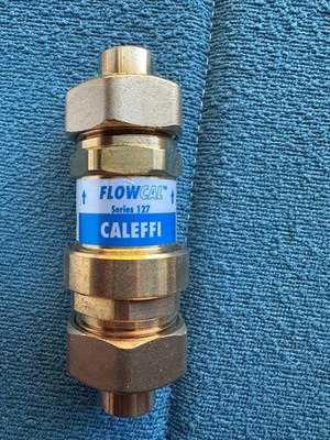 CALEFFI Flowcal Flow Controller Valve 1/2'' SWT x 1/2'' SWT 127349AF 3G0 NOS