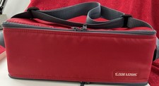 Vintage Case Logic 60 Cassette Tape Carry Case Storage Red 2 Sided With Strap