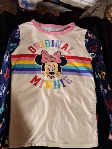 4 Tops 4/5 Girls A Minnie Mouse Pj, Long Sleeve Blck, Navy Tank & Butterfly Tank - Picture 14 of 24