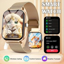 Bluetooth Smart Watch Waterproof Heart Rate Monitor for iPhone Android // 