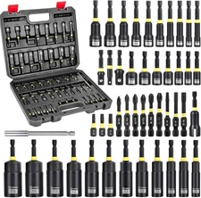 46PCS Nut Driver Set for Impact Drill, Magnetic and Deep Nut Drivers, Metric ...
