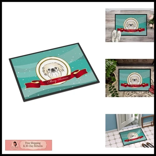 Caroline's Treasures BB1531MAT Pekingese Merry Christmas Doormat 18x27 Indoor - product listing photo