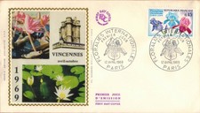 1969-Fdc enveloppe 1°jour**/Floralies-Vincennes-Timbre-Yv.1597